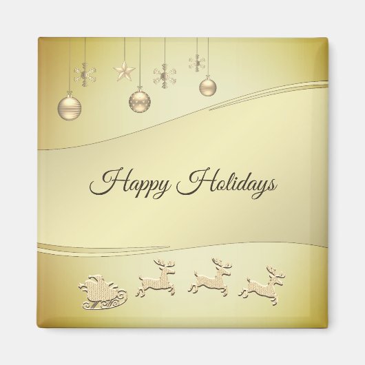 トナカイそりクリスマスマグネット マグネット (正面)