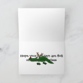 トナカイとしておもしろいなクリスマスのわに シーズンカード (内部)