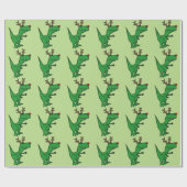 トナカイとしておもしろいなクリスマスの恐竜 ラッピングペーパー (フラット)