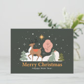 トナカイとウサギの穏やかなクリスマスイブ シーズンカード (スタンド正面)