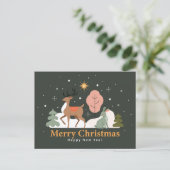 トナカイとウサギの穏やかなクリスマスイブ シーズンポストカード (スタンド正面)