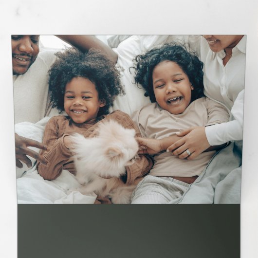 トナカイとウサギの穏やかなクリスマスイブ 三つ折りクリスマスカード (内部最初)