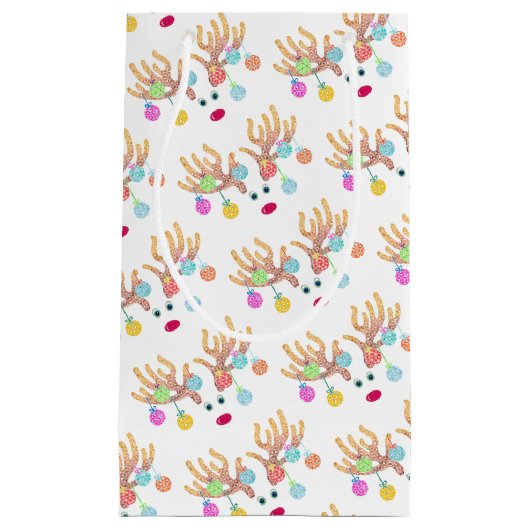トナカイとオーナメント抱き枕 スモールペーパーバッグ (正面)