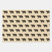 トナカイとクマと松 ラッピングペーパーシート (正面3)