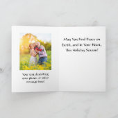 トナカイとクリスマスツリーの写真付きカード シーズンカード (内部)