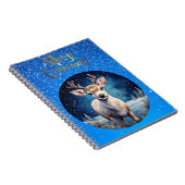 トナカイとクリスマスリースの挨拶 ノートブック (右側)