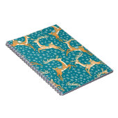 トナカイとクリスマスヴィンテージのシームレスなパターン。 ノートブック (右側)