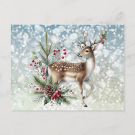 トナカイとクリスマス シーズンポストカード