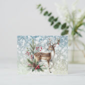 トナカイとクリスマス シーズンポストカード (スタンド正面)