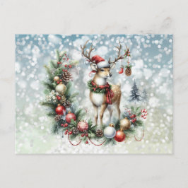 トナカイとクリスマス シーズンポストカード
