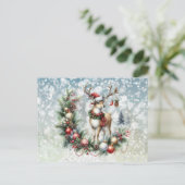 トナカイとクリスマス シーズンポストカード (スタンド正面)