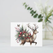 トナカイとクリスマス シーズンポストカード (スタンド正面)