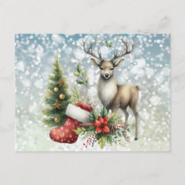 トナカイとクリスマス シーズンポストカード