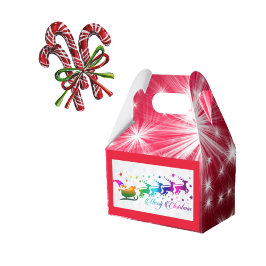 トナカイとサンタのクリスマスお菓子・ギフトボックス フェイバーボックス
