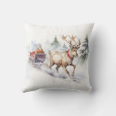 トナカイとサンタクロース クッション (裏面)