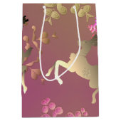 トナカイとスノーフレーク ミディアムペーパーバッグ (正面)