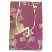 トナカイとスノーフレーク ミディアムペーパーバッグ (裏面)