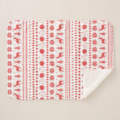 トナカイとフェスティバルクリスマス シェルパブランケット (正面(横))