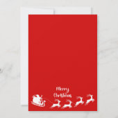 トナカイとフローラフレーム北欧クリスマスパーティー 招待状 (裏面)