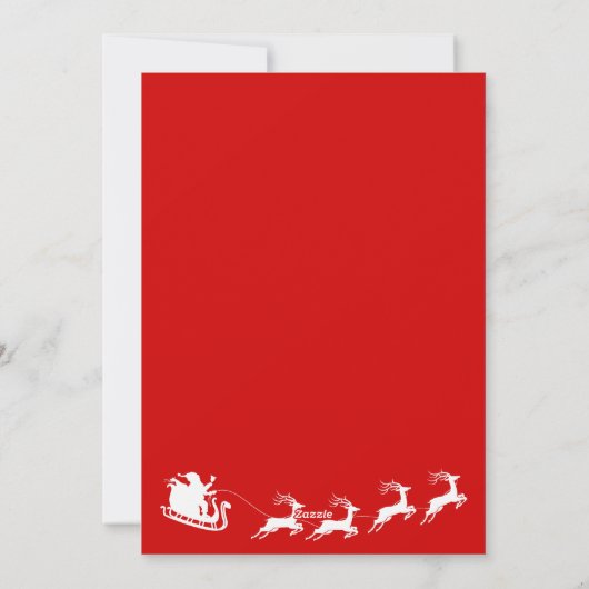 トナカイとフローラフレーム北欧メリークリスマス シーズンカード (裏面)