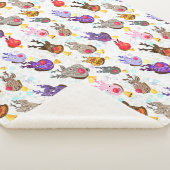 トナカイとベルズクリスマスベビーシェルパブランケット シェルパブランケット (3/4)