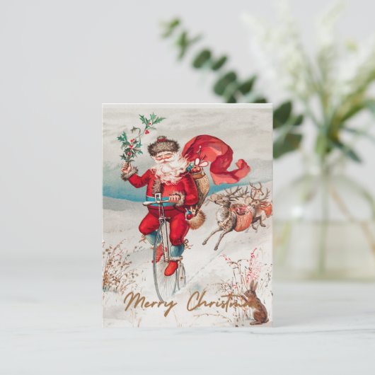 トナカイとペニーの農場でサンタクロース シーズンポストカード (スタンド正面)