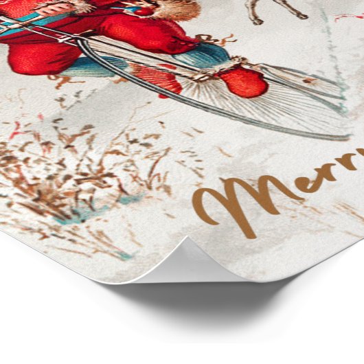 トナカイとペニーの農場でサンタクロース ポスター (角)