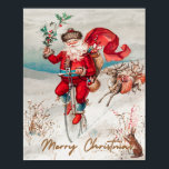 トナカイとペニーの農場でサンタクロース ポスター<br><div class="desc">トナカイのポスターとペニーの農場でサンタクロース。</div>