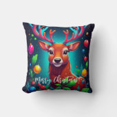 「トナカイとボーブル」クリスマス クッション (正面)