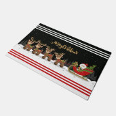 トナカイと共に聖降誕祭お目出とう ドアマット (アングル)