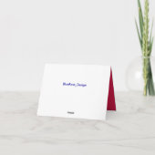 トナカイと友人クリスマスノートカード シーズンカード (裏面)