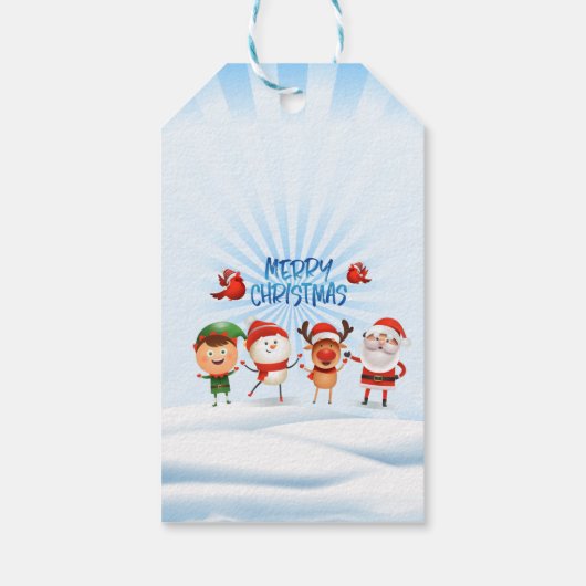 トナカイと友達のクリスマス・ルドルフ ギフトタグ (裏面)