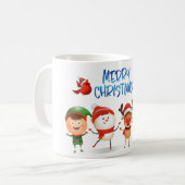 トナカイと友達のクリスマス・ルドルフ コーヒーマグカップ (正面左)