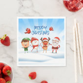 トナカイと友達のクリスマス・ルドルフ スタンダードランチョンナプキン (インサイチュ)