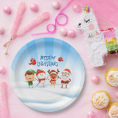 トナカイと友達のクリスマス・ルドルフ ペーパープレート (パーティー)