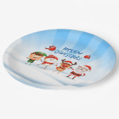 トナカイと友達のクリスマス・ルドルフ ペーパープレート (アングル)
