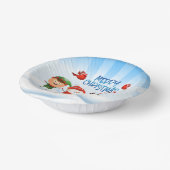 トナカイと友達のクリスマス・ルドルフ ペーパーボウル (傾斜あり)