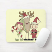 トナカイと小妖精や小人Tシャツとギフト マウスパッド (マウス)