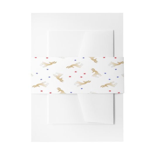 トナカイと星 招待状ベリーバンド (正面例)