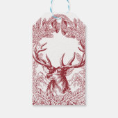 トナカイと松の枝の素朴クリスマス ギフトタグ (裏面)