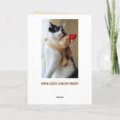 トナカイと猫のグリーティングカード カード (裏面)