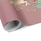 トナカイと紫苔の雪片 ラッピングペーパー (ロールコーナー)