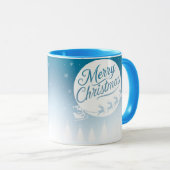 トナカイと雪とメリークリスマスマグ マグカップ (正面右)