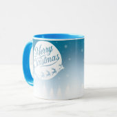 トナカイと雪とメリークリスマスマグ マグカップ (正面左)