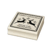 トナカイと雪片フェスティバルメリークリスマス ラバースタンプ (スタンプ)