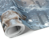 トナカイと雪 ラッピングペーパー (ロールコーナー)