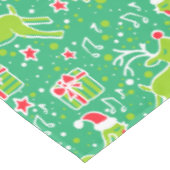 トナカイと鳥の緑のテーブルクロス テーブルクロス (アングル)