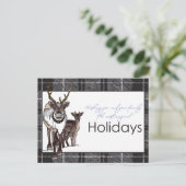 トナカイと鹿のクリスマスホリデーマジカル シーズンポストカード (スタンド正面)