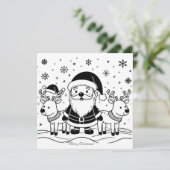 トナカイと黒白のサンタクロース シーズンカード (スタンド正面)