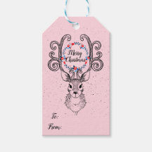 トナカイと〔雄ジカの〕枝角メリークリスマスホリデー